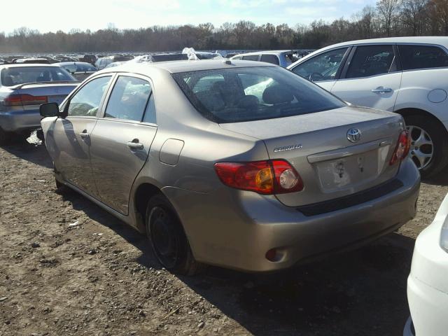 2T1BU40E79C127024 - 2009 TOYOTA COROLLA BA TAN photo 3