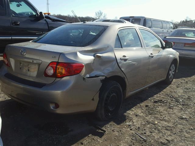 2T1BU40E79C127024 - 2009 TOYOTA COROLLA BA TAN photo 4