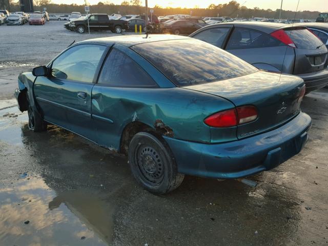 1G1JC1242VM143574 - 1997 CHEVROLET CAVALIER B GREEN photo 3