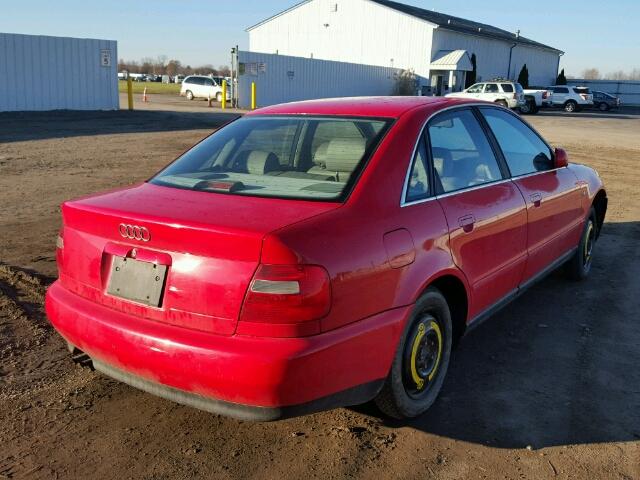 WAUED68D3WA085548 - 1998 AUDI A4 2.8 QUA RED photo 4