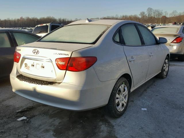 KMHDU4AD2AU943687 - 2010 HYUNDAI ELANTRA BL SILVER photo 4