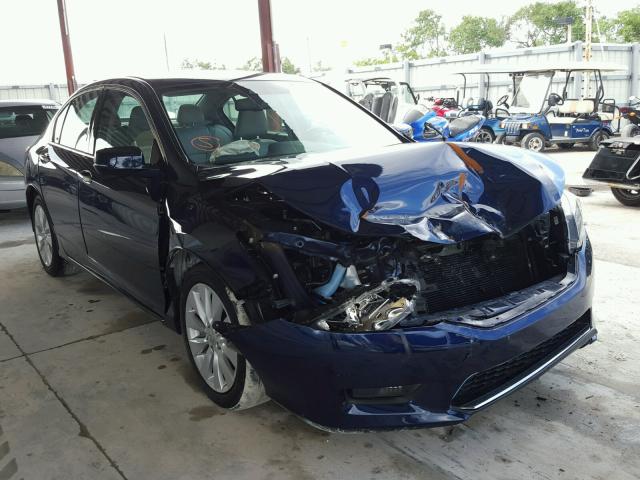 1HGCR3F81FA005763 - 2015 HONDA ACCORD EXL BLUE photo 1