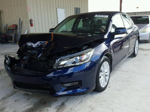 1HGCR3F81FA005763 - 2015 HONDA ACCORD EXL BLUE photo 2