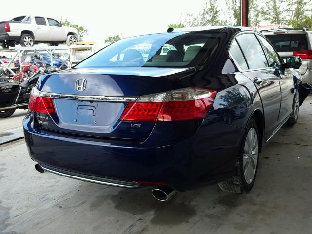 1HGCR3F81FA005763 - 2015 HONDA ACCORD EXL BLUE photo 4