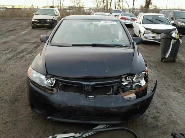 2HGFG12616H009440 - 2006 HONDA CIVIC LX BLACK photo 9