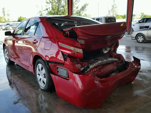 4T1BE46K09U363409 - 2009 TOYOTA CAMRY BASE RED photo 3