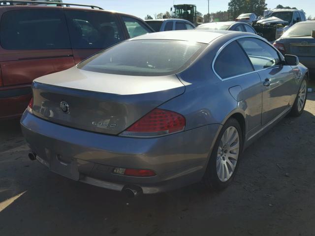 WBAEH73494B189728 - 2004 BMW 645 CI AUT GRAY photo 4