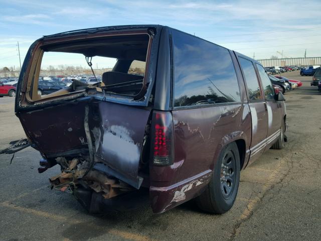 1GNEC16K9PJ388529 - 1993 CHEVROLET SUBURBAN C MAROON photo 4