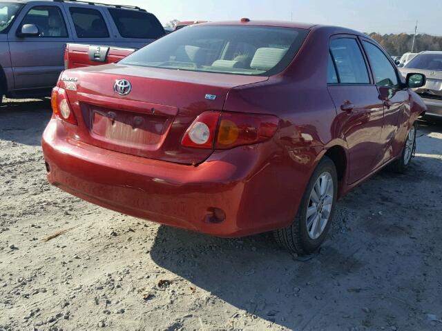 2T1BU40E69C030333 - 2009 TOYOTA COROLLA BA RED photo 4