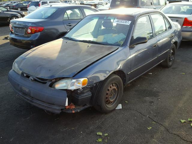 1NXBR12E6YZ380913 - 2000 TOYOTA COROLLA VE BLUE photo 2