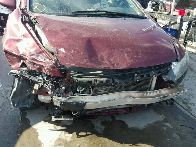 2HGFA1F89AH533196 - 2010 HONDA CIVIC EX 勃艮第红 照片 9