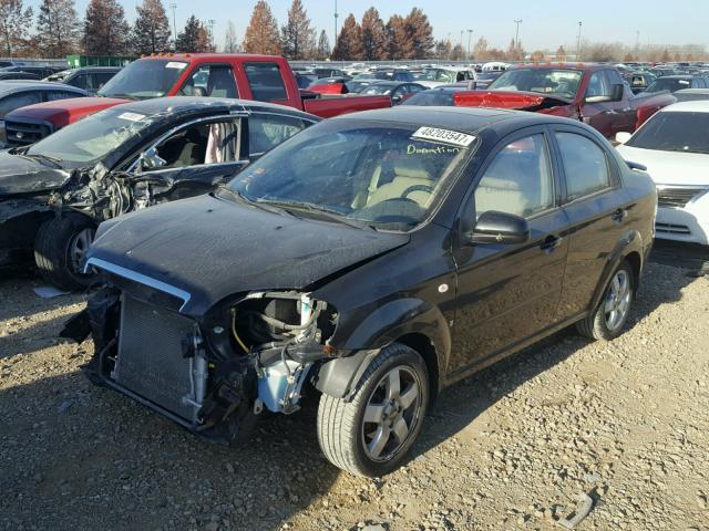 KL1TG56697B042707 - 2007 CHEVROLET AVEO LT BLACK photo 2