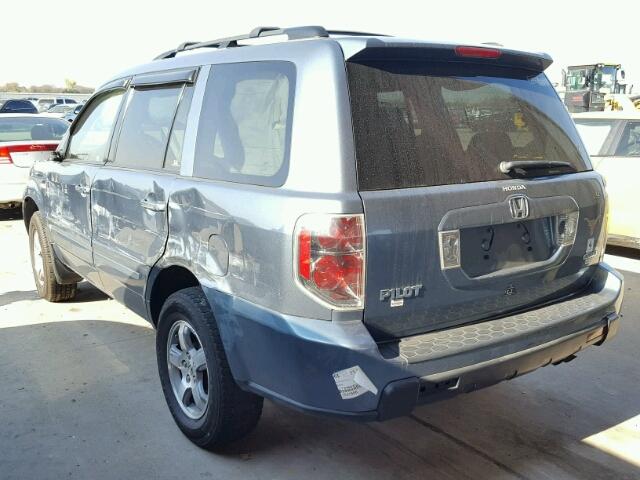 2HKYF18496H558522 - 2006 HONDA PILOT EX BLUE photo 3