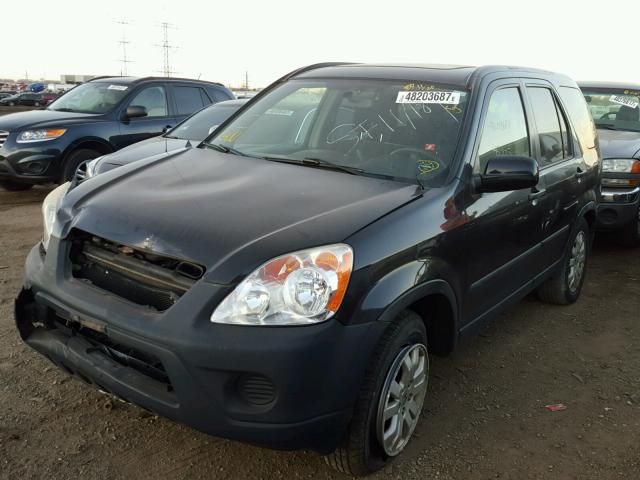 JHLRD78895C056610 - 2005 HONDA CR-V EX BLACK photo 2