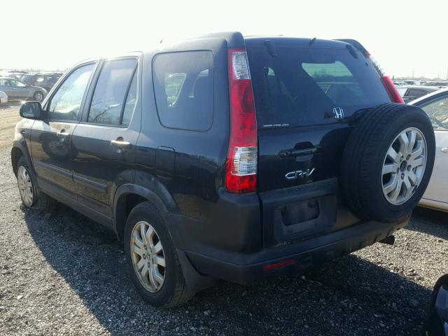 JHLRD78895C056610 - 2005 HONDA CR-V EX BLACK photo 3