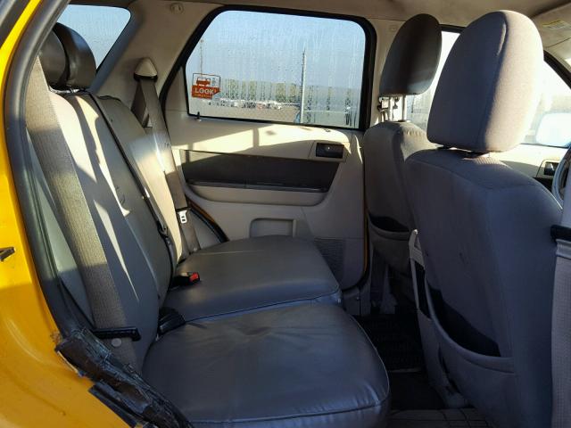 1FMCU49309KD02469 - 2009 FORD ESCAPE HYB YELLOW photo 6