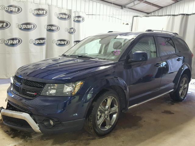 3C4PDCGG1HT582518 - 2017 DODGE JOURNEY CR BLUE photo 2