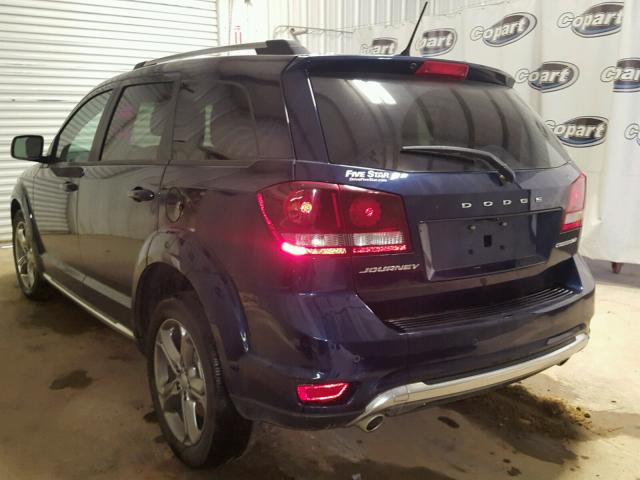 3C4PDCGG1HT582518 - 2017 DODGE JOURNEY CR BLUE photo 3