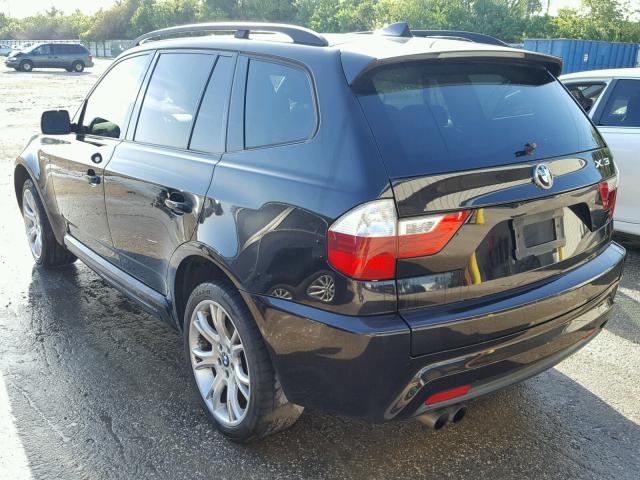 WBXPC93427WF08458 - 2007 BMW X3 3.0SI BLACK photo 3