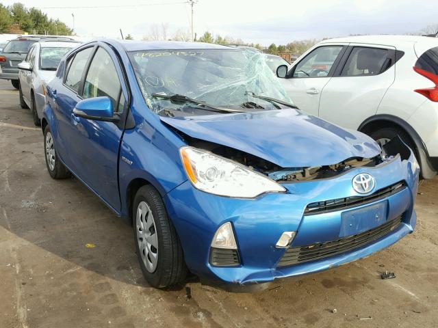 JTDKDTB34D1052995 - 2013 TOYOTA PRIUS C BLUE photo 1