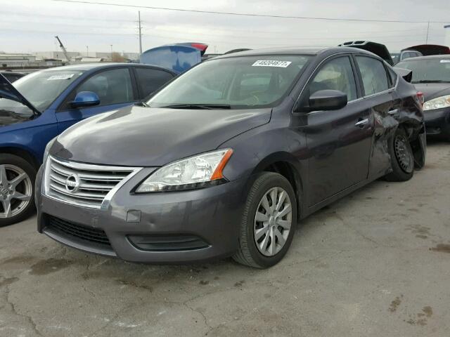 3N1AB7AP6FY315065 - 2015 NISSAN SENTRA S GRAY photo 2