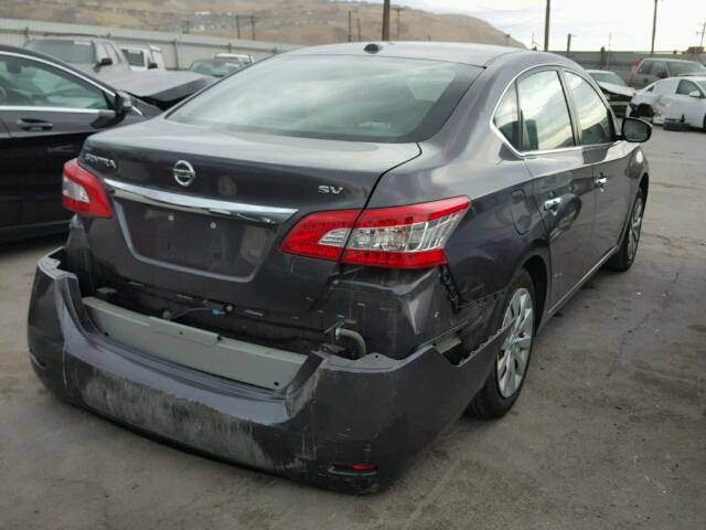 3N1AB7AP6FY315065 - 2015 NISSAN SENTRA S GRAY photo 4