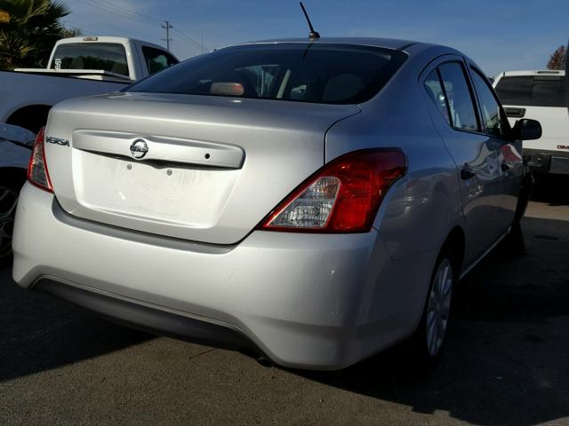 3N1CN7AP7FL819122 - 2015 NISSAN VERSA S SILVER photo 4