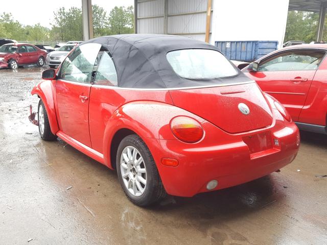 3VWCM31Y34M313325 - 2004 VOLKSWAGEN NEW BEETLE 红色 照片 3