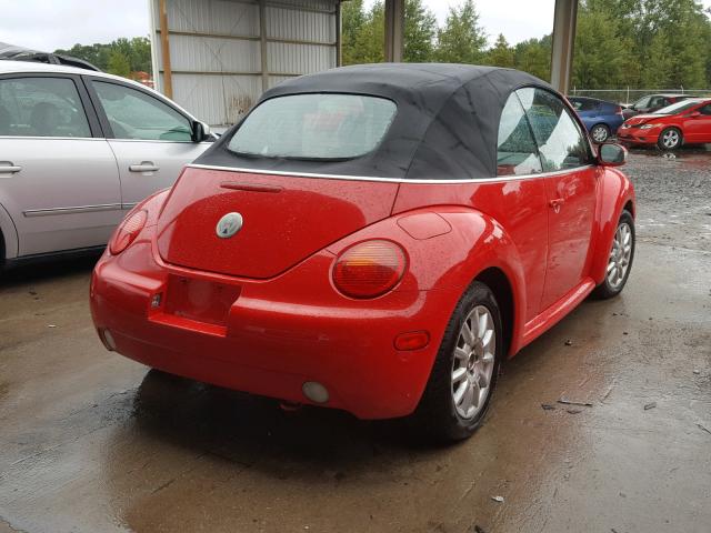 3VWCM31Y34M313325 - 2004 VOLKSWAGEN NEW BEETLE 红色 照片 4