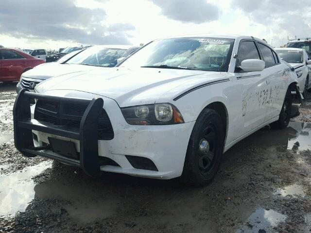 2C3CDXATXDH694883 - 2013 DODGE CHARGER PO WHITE photo 2