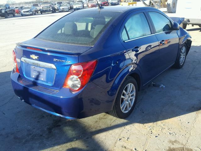 1G1JC5SHXD4251112 - 2013 CHEVROLET SONIC LT BLUE photo 4