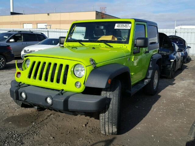 1C4AJWAGXDL517813 - 2013 JEEP WRANGLER S GREEN photo 2