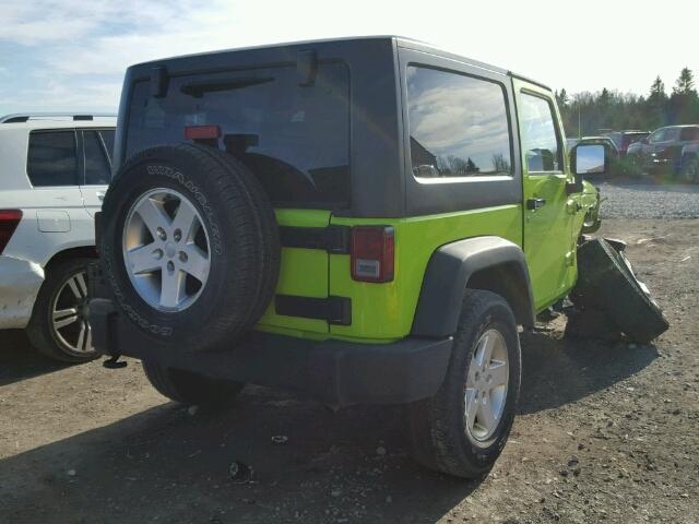 1C4AJWAGXDL517813 - 2013 JEEP WRANGLER S GREEN photo 4