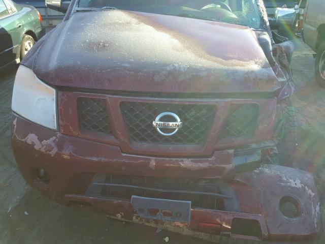 5N1AA0NC2AN612284 - 2010 NISSAN ARMADA SE MAROON photo 7