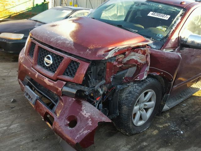 5N1AA0NC2AN612284 - 2010 NISSAN ARMADA SE MAROON photo 9