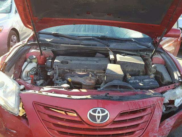 4T1BE46K87U190297 - 2007 TOYOTA CAMRY NEW RED photo 7