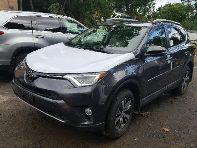 JTMRFREV9JJ738454 - 2018 TOYOTA RAV4 ADVEN GRAY photo 2