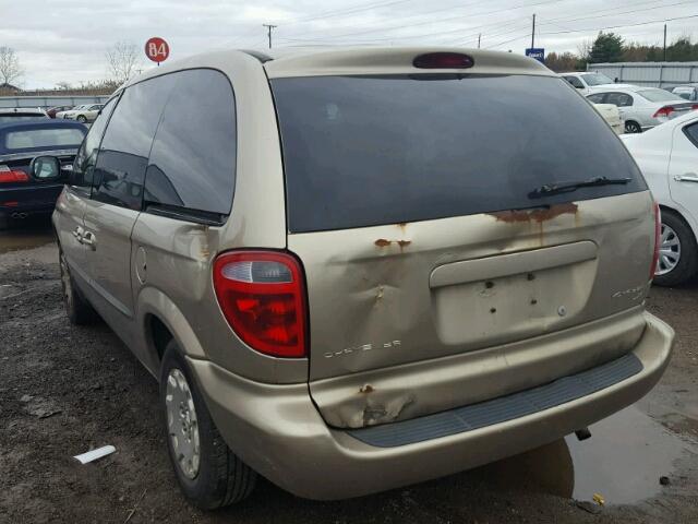 1C8GJ45322B599298 - 2002 CHRYSLER VOYAGER LX GOLD photo 3