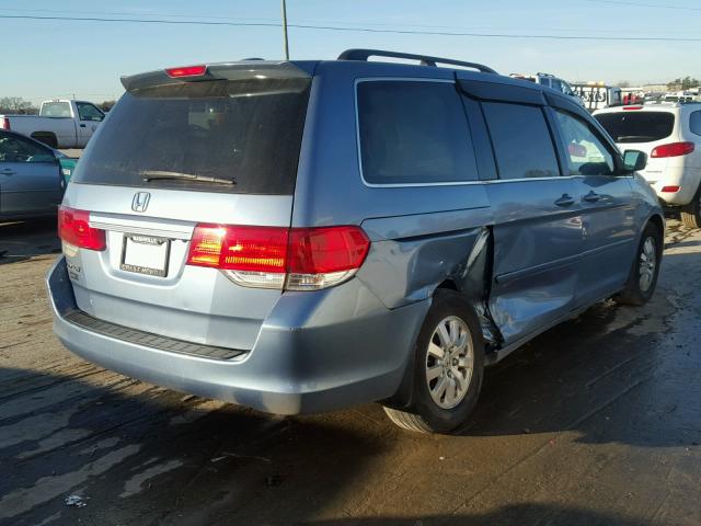 5FNRL38718B029490 - 2008 HONDA ODYSSEY EX BLUE photo 4