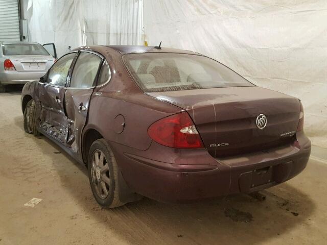 2G4WC582761298124 - 2006 BUICK LACROSSE C BURGUNDY photo 3