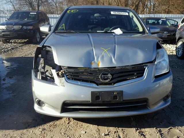 3N1AB6AP2AL614259 - 2010 NISSAN SENTRA 2.0 SILVER photo 9