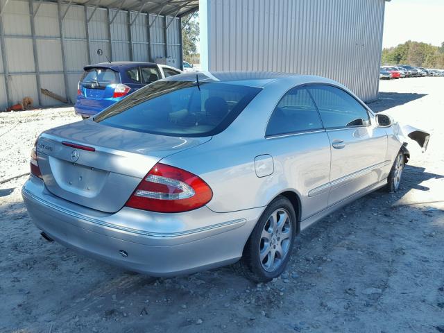 WDBTJ65J74F106378 - 2004 MERCEDES-BENZ CLK 320C SILVER photo 4