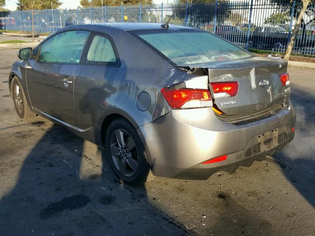 KNAFU6A21C5622628 - 2012 KIA FORTE EX CHARCOAL photo 3