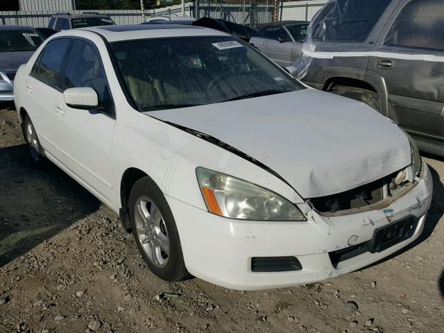 1HGCM56777A080227 - 2007 HONDA ACCORD EX WHITE photo 1