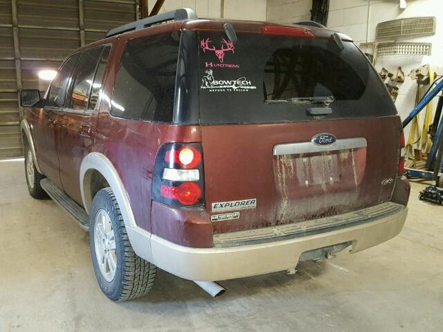 1FMEU74E99UA14702 - 2009 FORD EXPLORER E MAROON photo 3