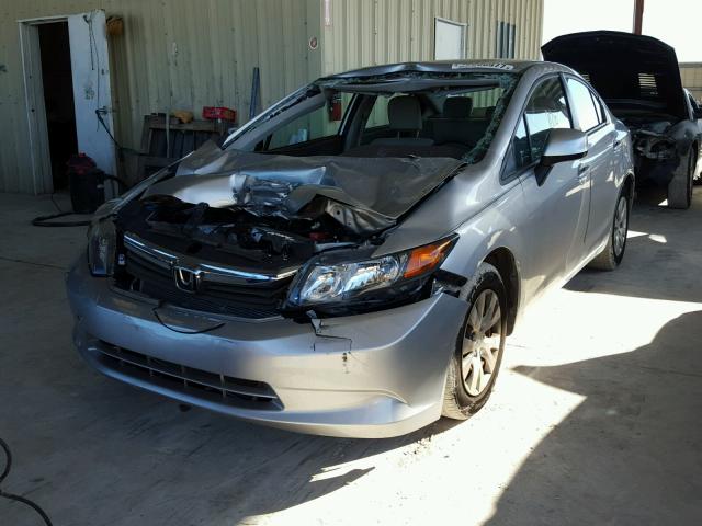 19XFB2F53CE099296 - 2012 HONDA CIVIC LX GRAY photo 2