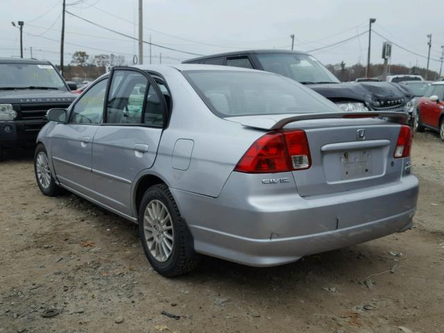 2HGES26795H540385 - 2005 HONDA CIVIC EX SILVER photo 3