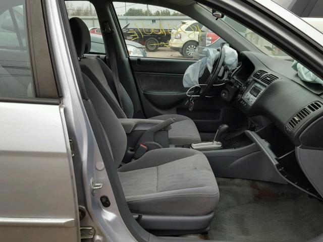 2HGES26795H540385 - 2005 HONDA CIVIC EX SILVER photo 5