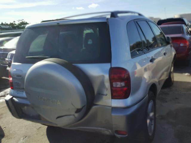 JTEHD20V346015332 - 2004 TOYOTA RAV4 SILVER photo 4