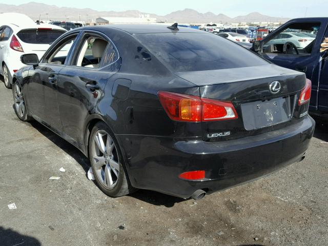 JTHBF5C2XA2098525 - 2010 LEXUS IS 250 BLACK photo 3